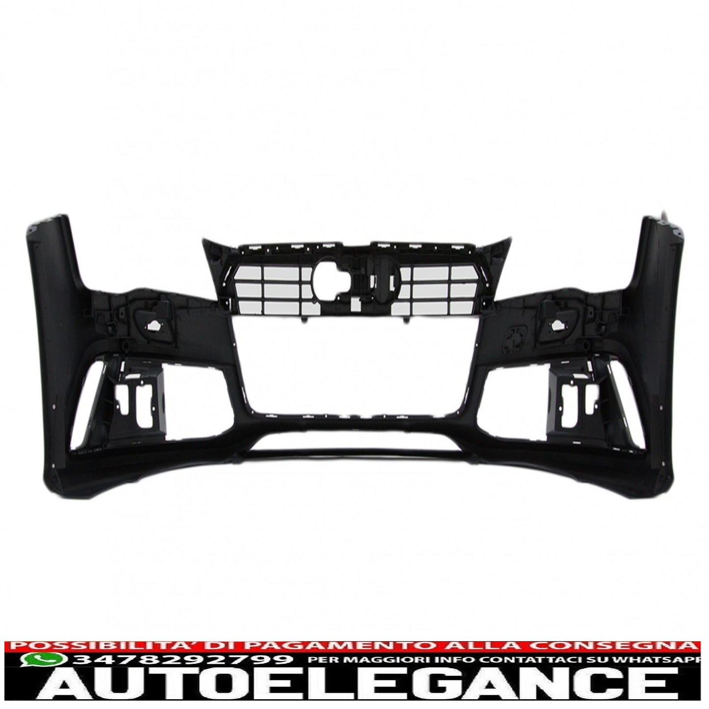 paraurti anteriore con diffusore e terminali di scarico adatti per audi a7 4g pre-facelift (2010-2014) design rs7