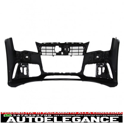 paraurti anteriore con diffusore e terminali di scarico adatti per audi a7 4g pre-facelift (2010-2014) design rs7
