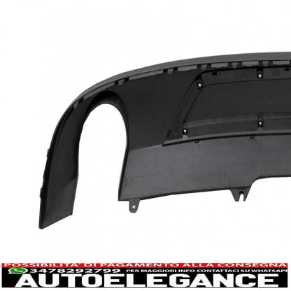 Diffusore mantovana per paraurti posteriore adatto per audi a4 b9 8w (2016-2018) berlina avant sport design per edizione standard nero