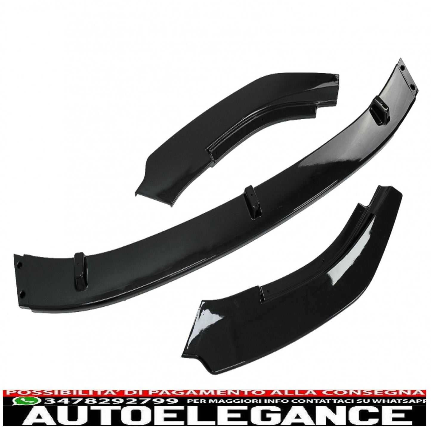 Front Bumper Lip Extension Spoiler Fit For VW Golf VI 6 MK6 (2009-2013) GTI Design Piano Black