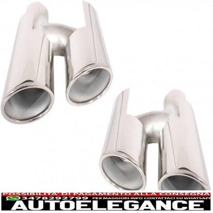 paraurti anteriore con terminali di scarico adatto per porsche 970 panamera (2010-2013) design turbo/gts