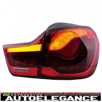 fanali posteriori oled adatti per bmw serie 4 f32 f33 f36 m4 f82 f83 (2013-03.2019) rossi con luce di svolta sequenziale dinamica