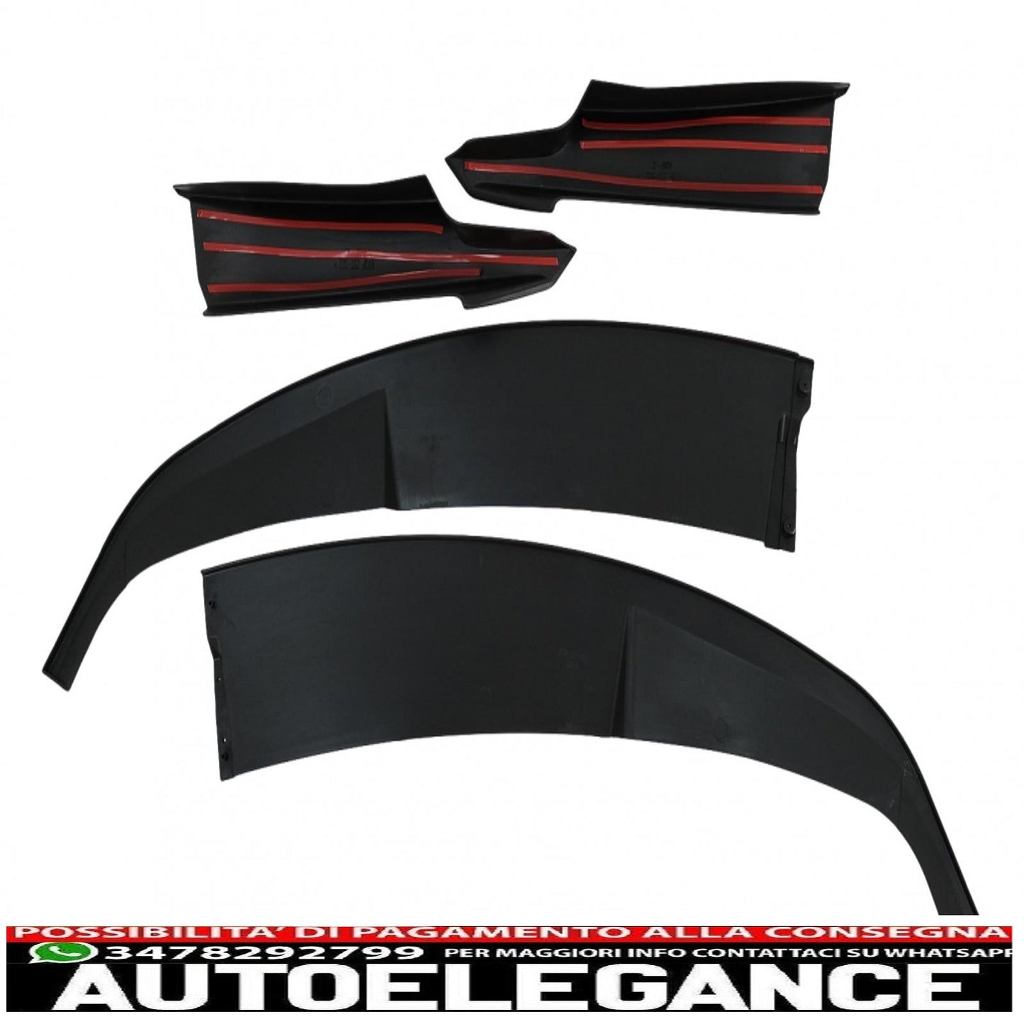 Front Bumper Spoiler Fit For BMW 3 Series F30 Sedan F31 Touring (2011-2019) Piano Black