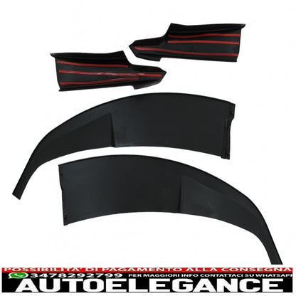 Front Bumper Spoiler Fit For BMW 3 Series F30 Sedan F31 Touring (2011-2019) Piano Black