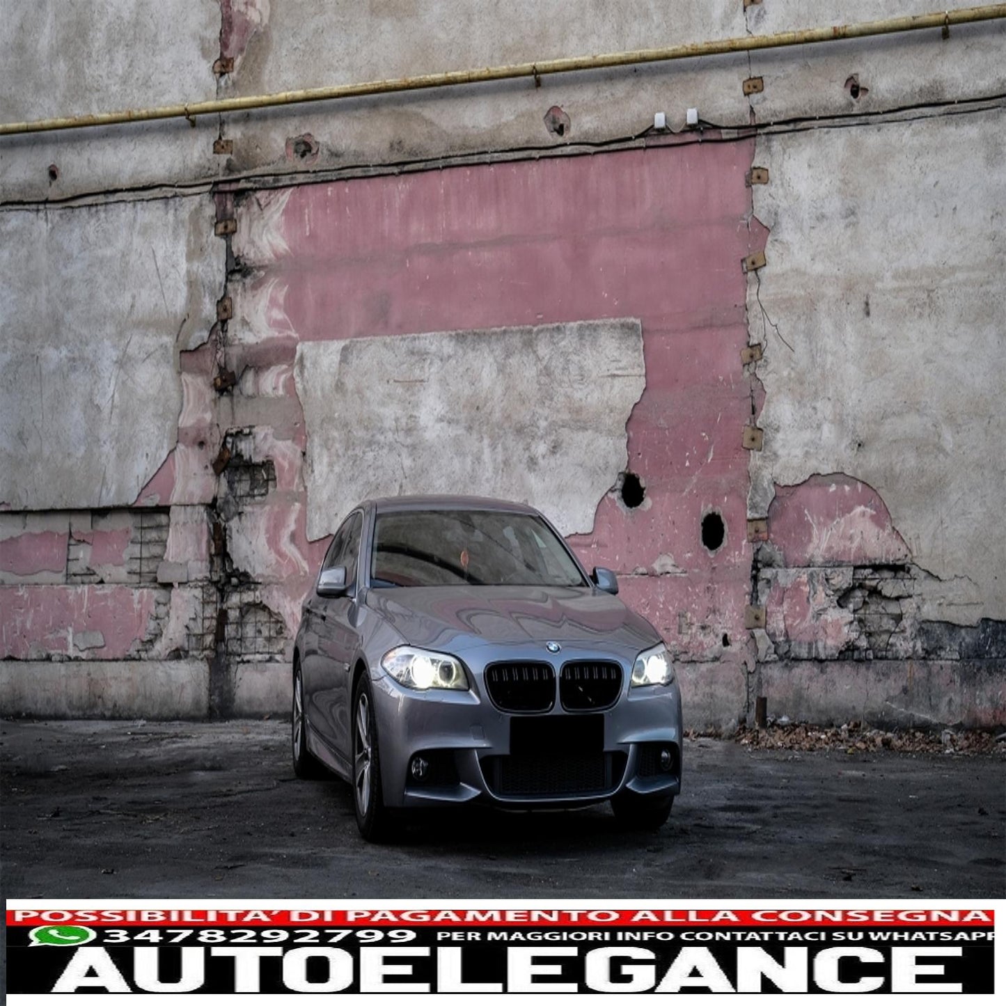 paraurti anteriore adatto per bmw serie 5 f10 f11 lci (2014-2017) design m-technik senza fendinebbia