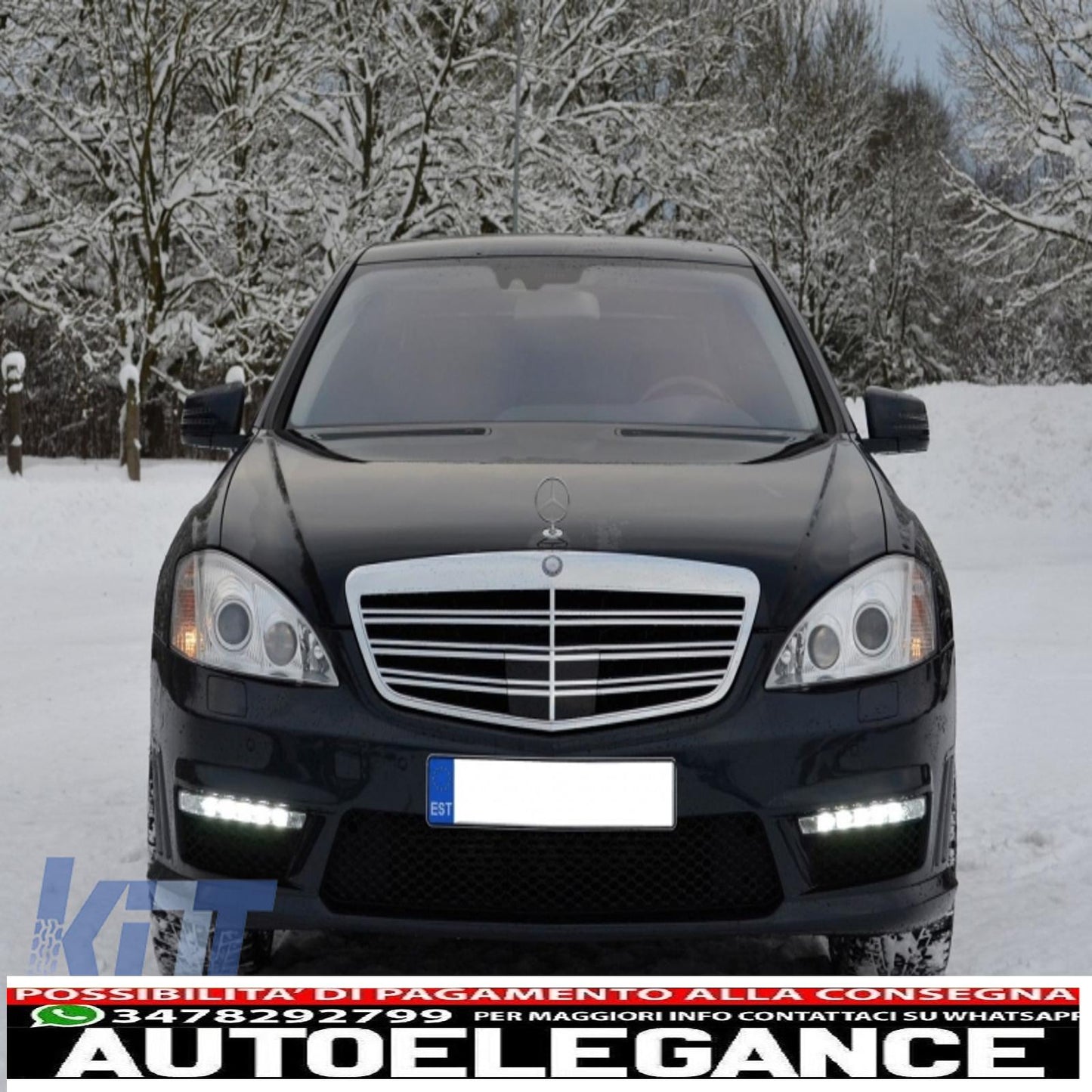 dedicated drl led daytime running lights suitable for mercedes w221 s class (2010-2013) right side