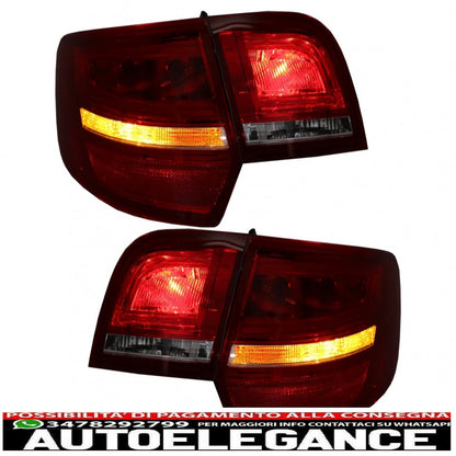 LED rear lights suitable for audi a3 8pa sportback (2004-2008) red/clear