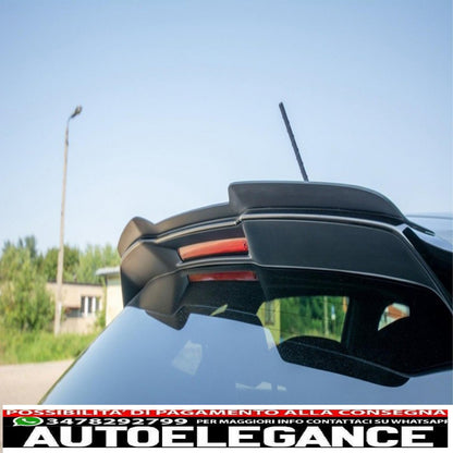 aggiungi l'estensione dell'ala dello spoiler sul tetto adatta per vw polo 6r 6c (2009-2017) pianoforte nero AUTOELEGANCERICAMBI