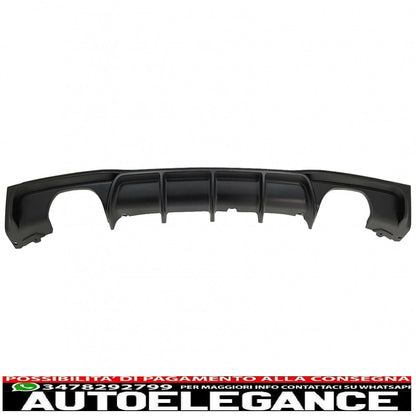 Spoiler anteriore con diffusore a mantovana, doppia uscita e terminali di scarico, adatto per BMW Serie 3 F30 F31 (2011-up) Design M