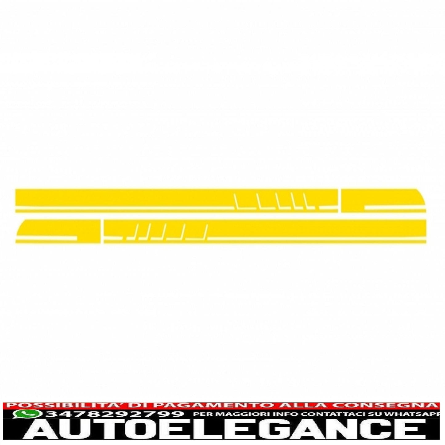 set of side and top stickers for bonnet, roof and tailgate, matt yellow, suitable for Mercedes CLA W117 C117 X117 (13-16) W176 (12-18) A45 design edition 1 