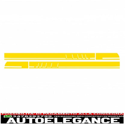 set of side and top stickers for bonnet, roof and tailgate, matt yellow, suitable for Mercedes CLA W117 C117 X117 (13-16) W176 (12-18) A45 design edition 1 