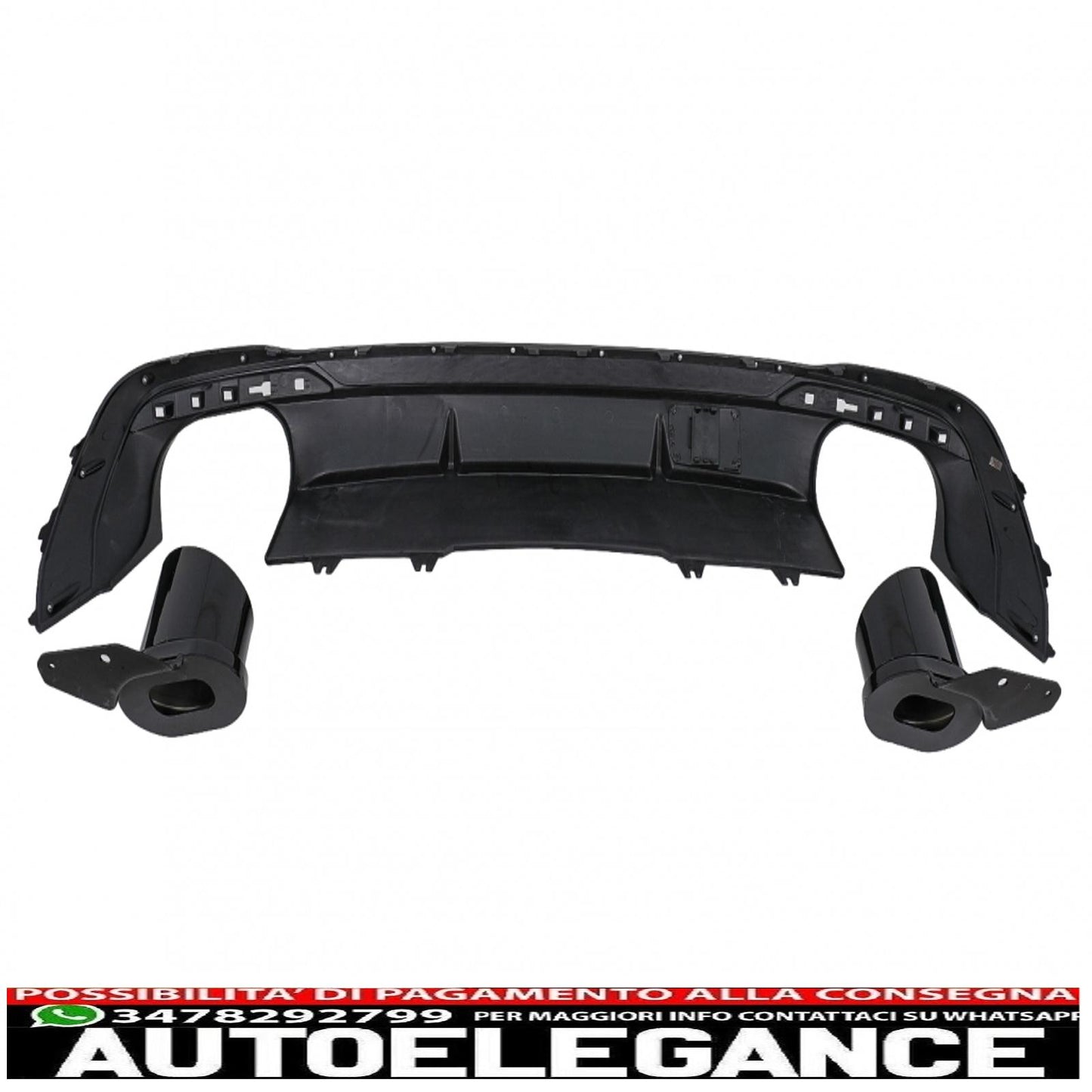Diffusore mantovana paraurti posteriore adatto per audi a4 b9 8w facelift (2020-) solo s-line rs design