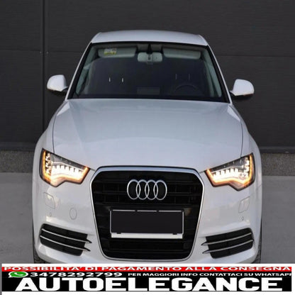 lower bumper grille covers side grills fit for audi a6 c7 4g (2012-2015) without acc