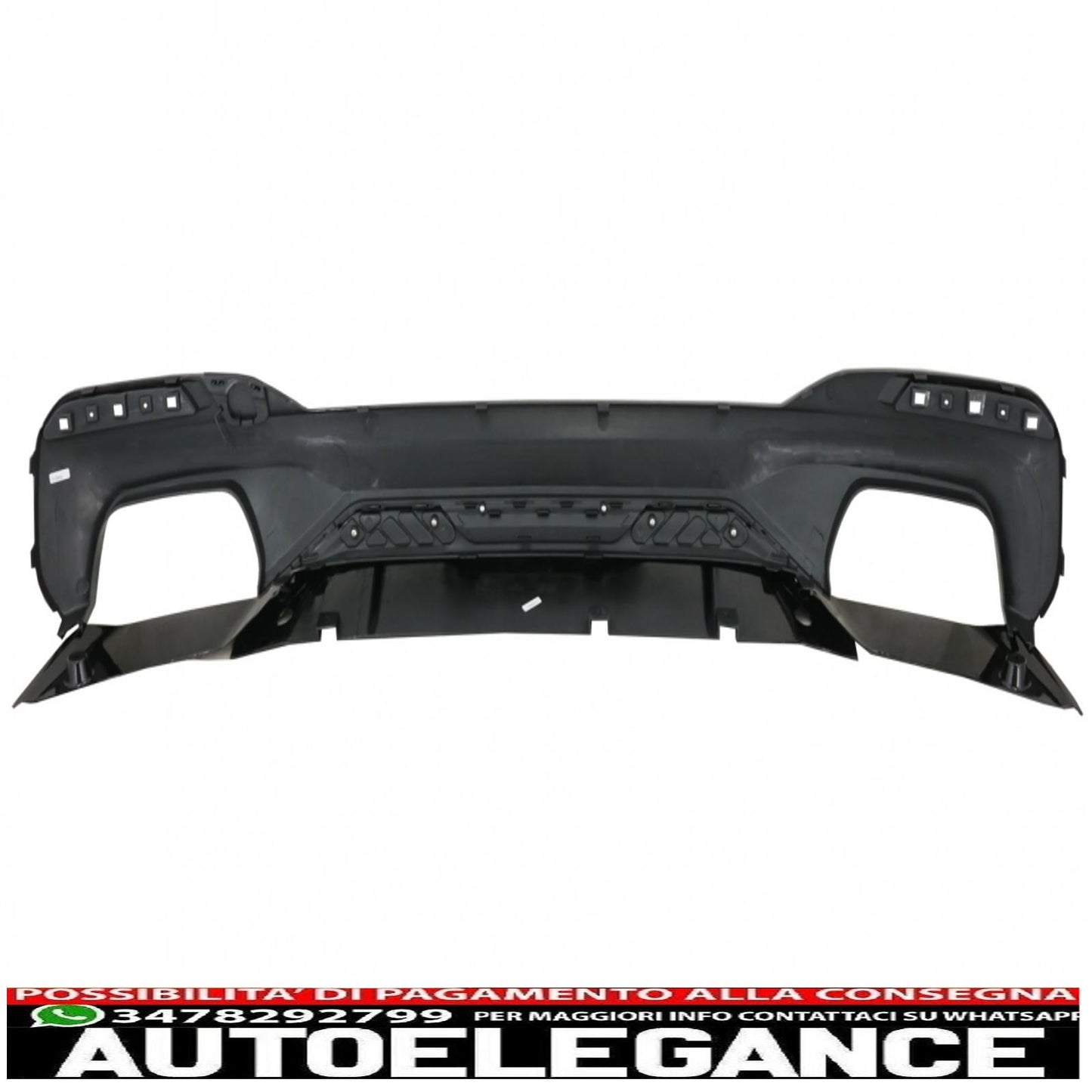 diffusore con terminali di scarico e spoiler per bagagliaio adatto per BMW Serie 5 G30 Limousine (2017-up) 540 m Performance Look Piano Black