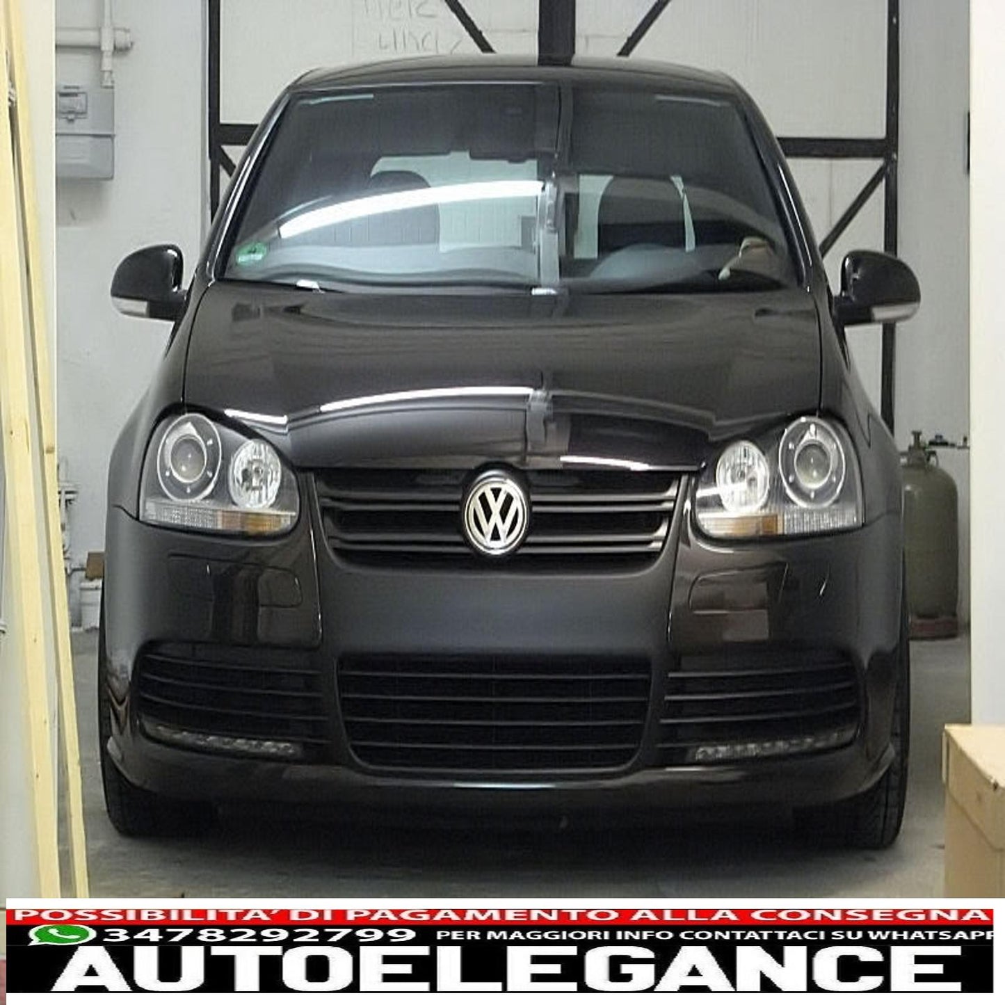 paraurti anteriore adatto per vw golf v 5 (2003-2007) jetta (2005-2010) r32 piano griglia nera lucida