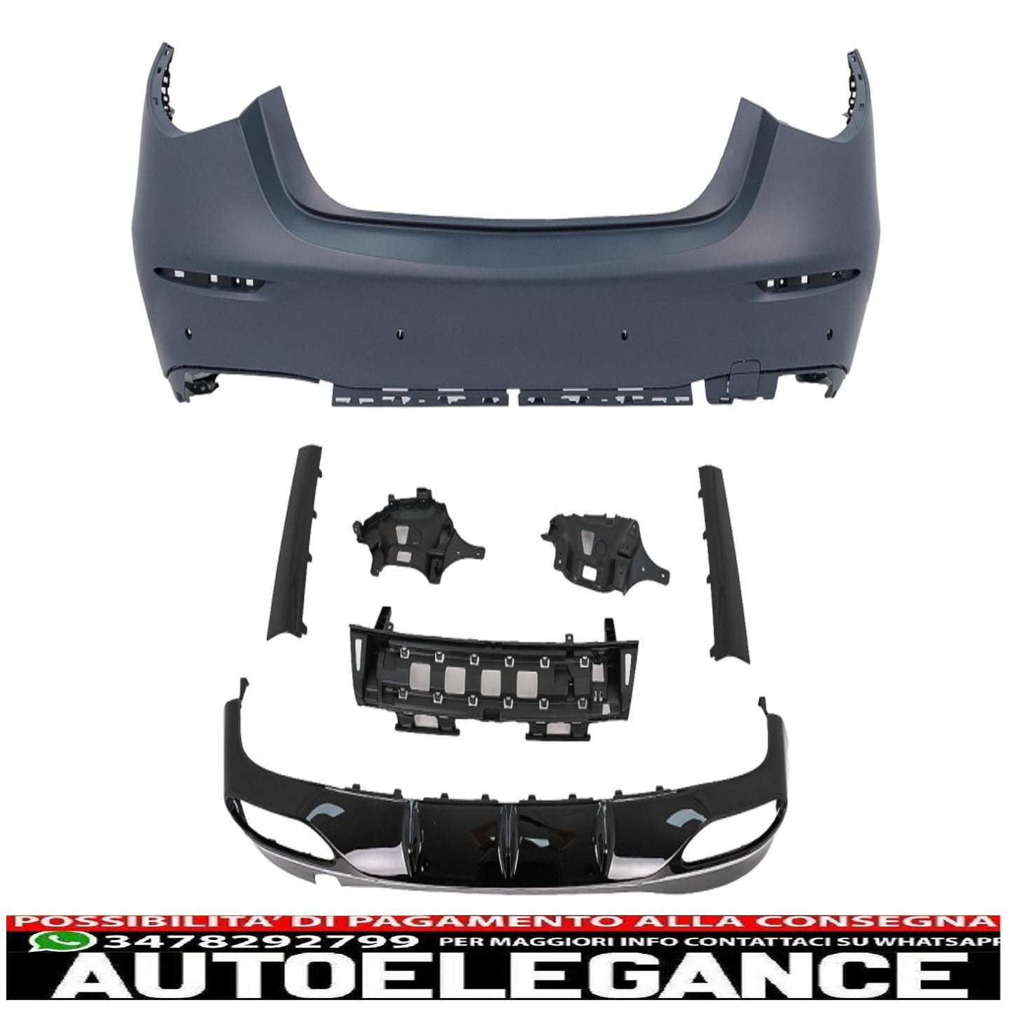 Rear bumper suitable for mercedes s class w223 v223 (2020-up) sport line design 