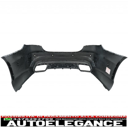 Rear bumper with exhaust tips black edition suitable for mercedes e class w212 facelift (2013-2016) design e63