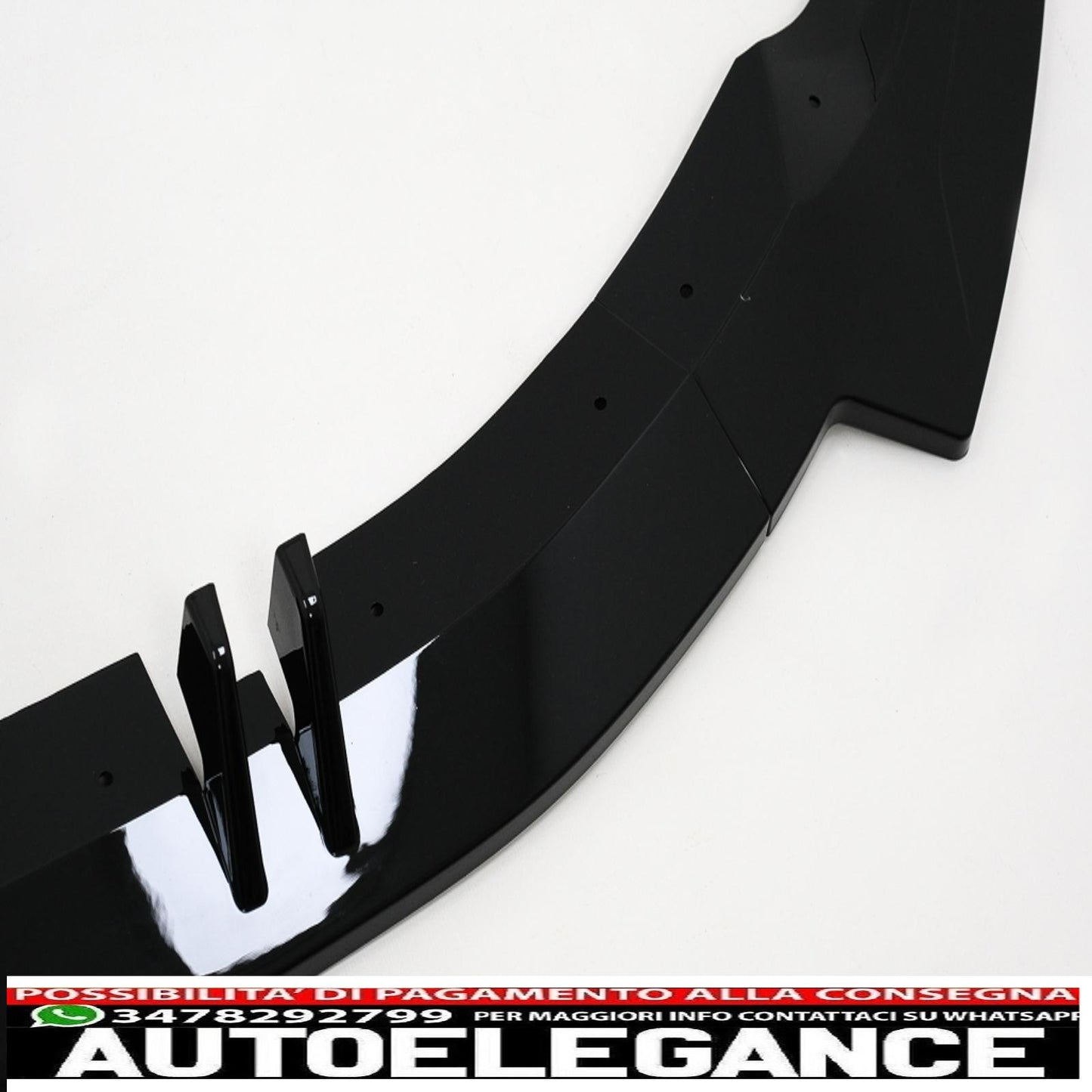 Front bumper additional spoiler suitable for Audi A5 F5 Facelift S-Line (2020-up) Piano Black