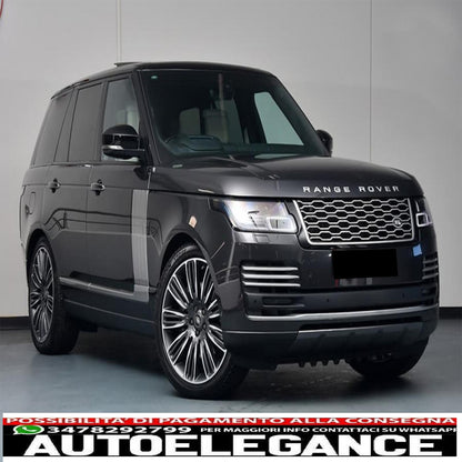 center grille suitable for range rover vogue l405 (2013-2017) autobiography design conversion to 2018 edition black and chrome look