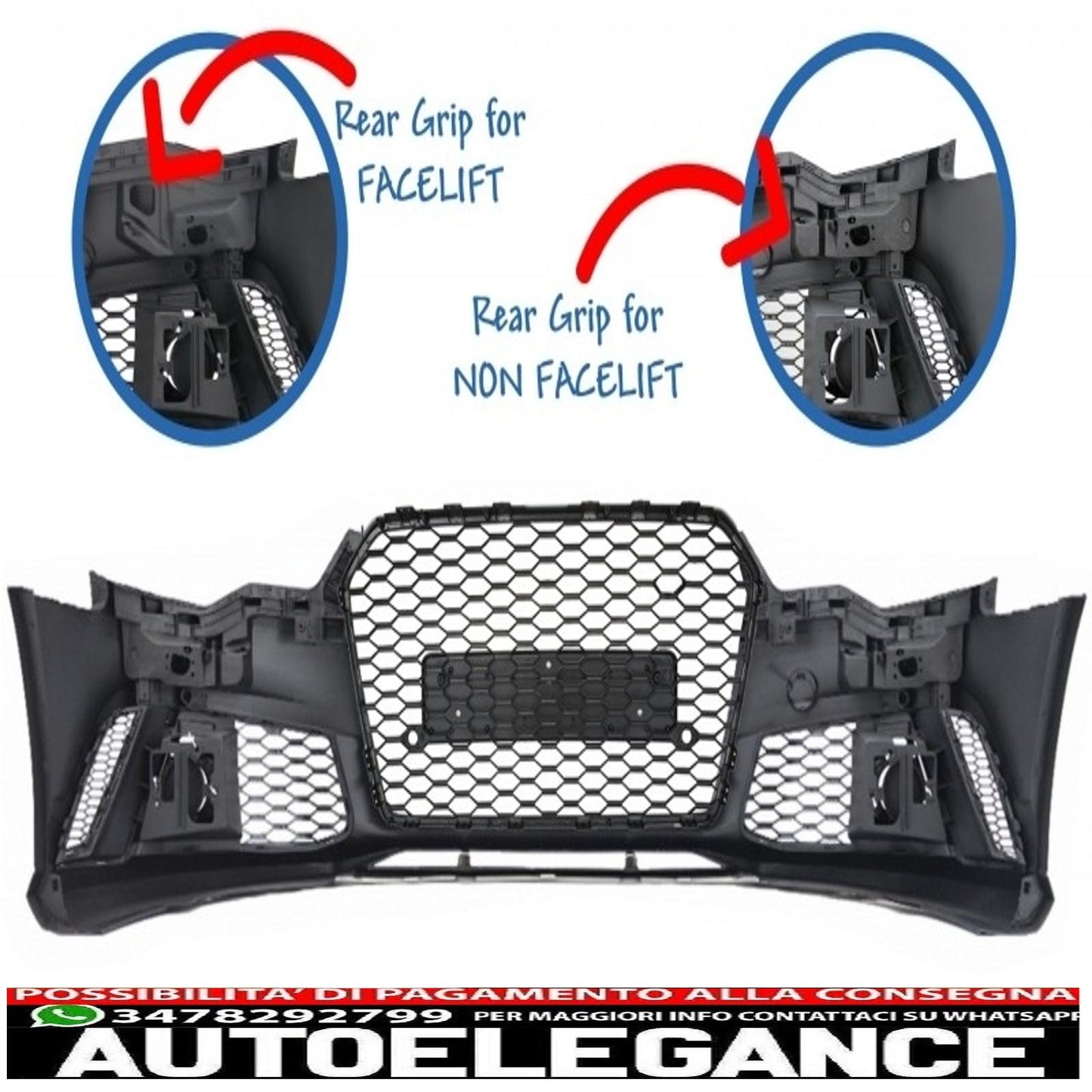 front bumper with additional spoiler suitable for audi a6 c7 4g (2011-2015) rs6 design 