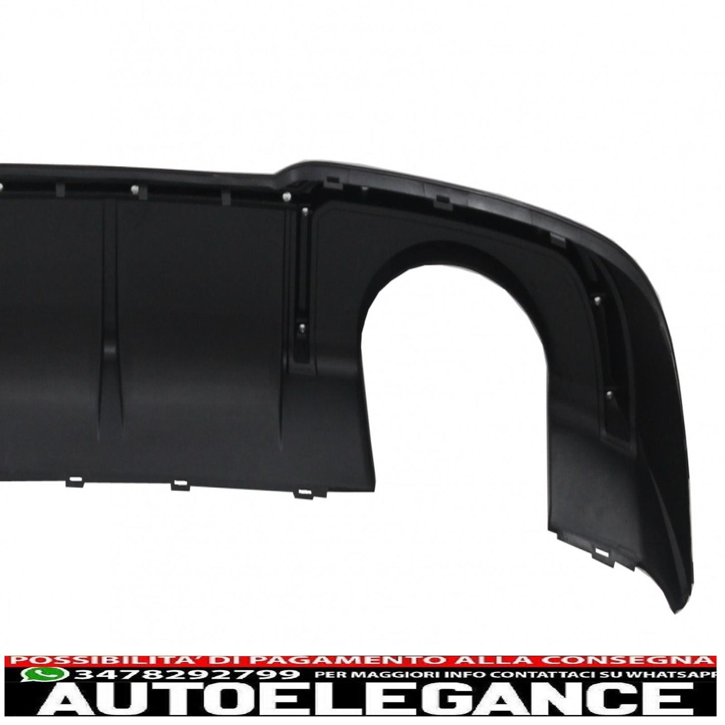 Rear bumper valance diffuser with exhaust tips suitable for audi a3 8v sline facelift (2016-2019) hatchback sportback rs3 design sport bumper