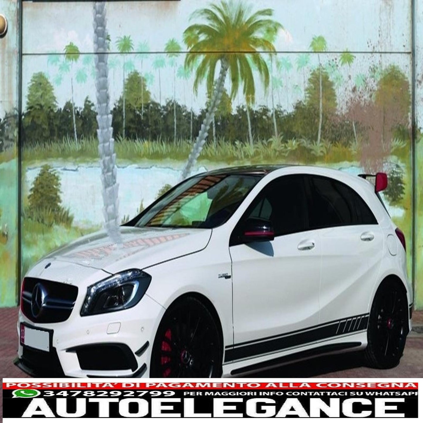 side decals matt black vinyl sticker suitable for mercedes cla w117 c117 x117 (2013-2016) a class w176 (2012-up)