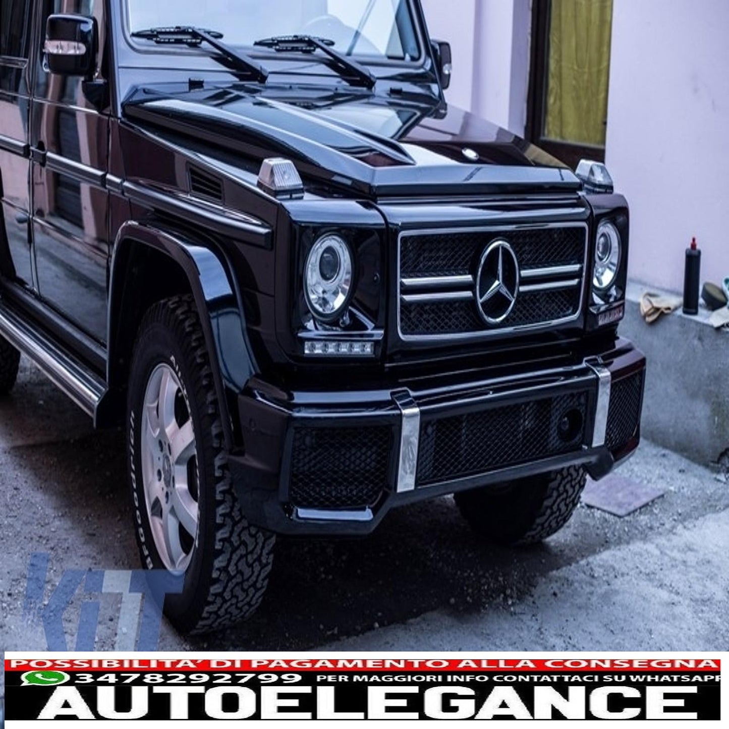 front grille suitable for mercedes g class w463 (1990-2012) g65 piano design black chrome frame