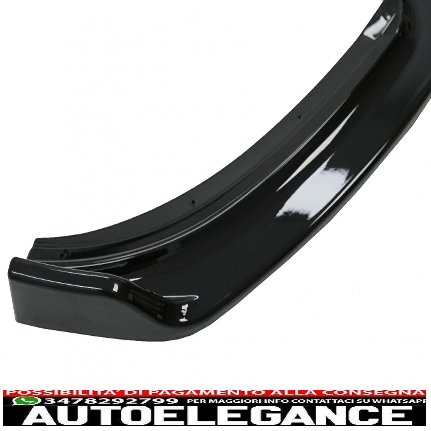 Front Bumper Lip Extension Spoiler Fit For VW Polo Aw Mk6 (2018-up) Gloss Black &amp; Red