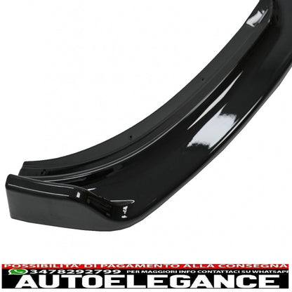 Front Bumper Lip Extension Spoiler Fit For VW Polo Aw Mk6 (2018-up) Gloss Black &amp; Red