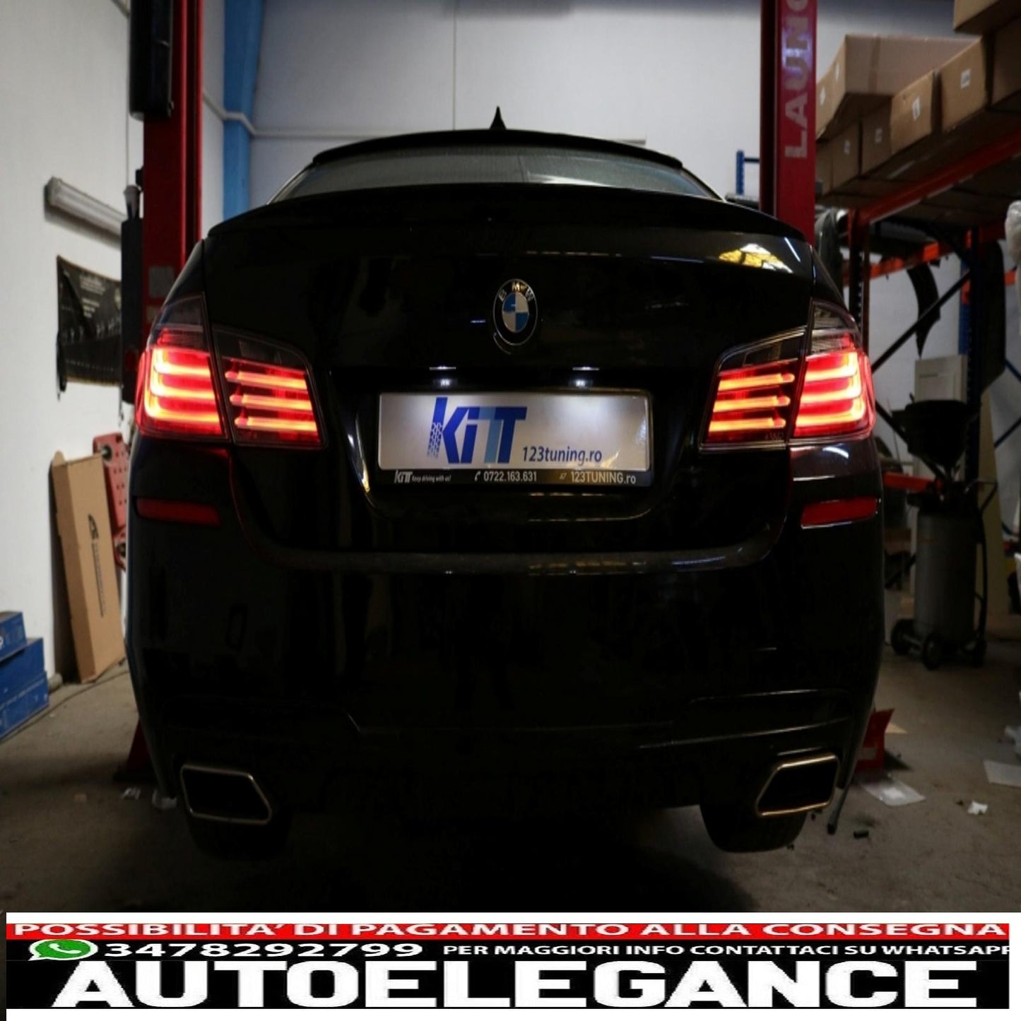 m performance led rear lights suitable for bmw 5 series f10 (2011-2017) black line design lci