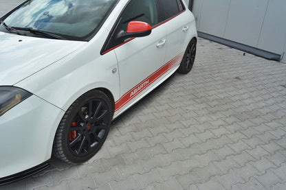 FIAT BRAVO II 2006-2014 SPOILER SPLITTER UNDER SKIRTS ABS GLOSSY BLACK -1-