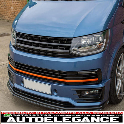 Griglia anteriore senza badge adatta per VW T6 Bus Transporter (2015-2019) nero opaco