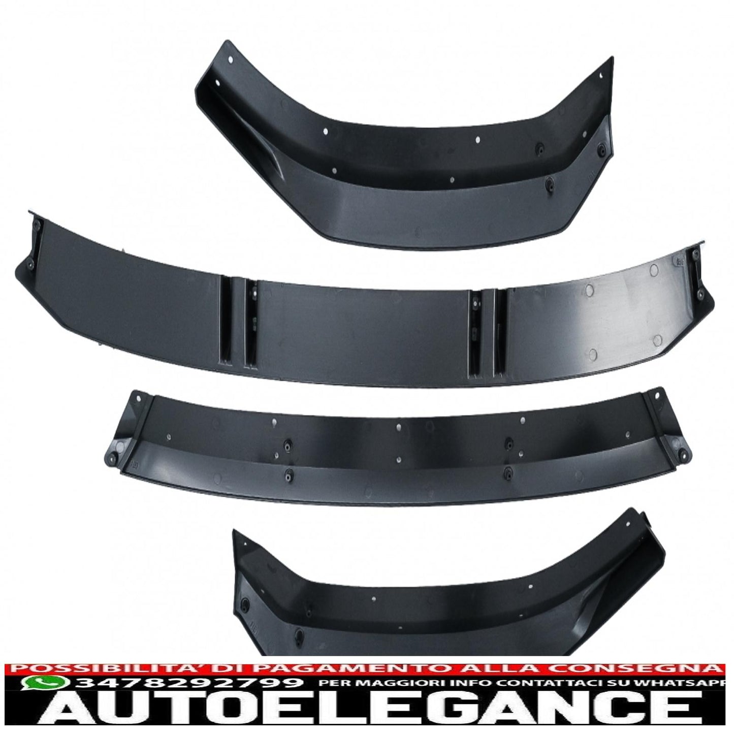 Rear bumper valance diffuser with additional front bumper spoiler suitable for audi a3 8v facelift (2017-2019) sedan cabrio rs3 only bumper design s-line piano black