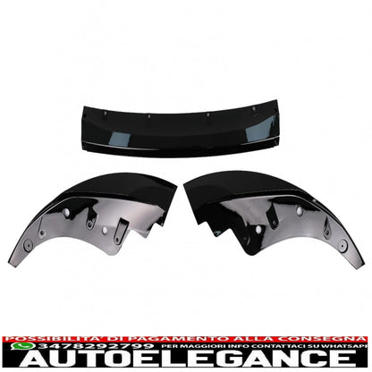 Front Bumper Spoiler Lip Fit For BMW 4 Series G22 Coupe G23 Cabrio G26 Gran Coupe (2020-up) M Sport Piano Black