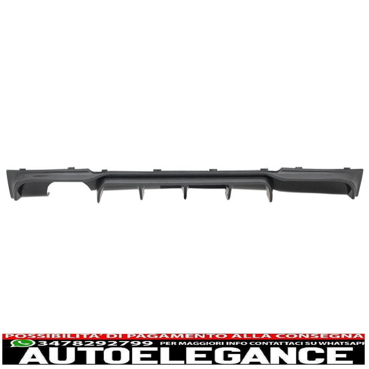 Front Bumper Spoiler Splitter with Rear Diffuser Suitable for BMW 3 Series F30 F31 (2011-up) Carbon Film Covering in M-Performance Design