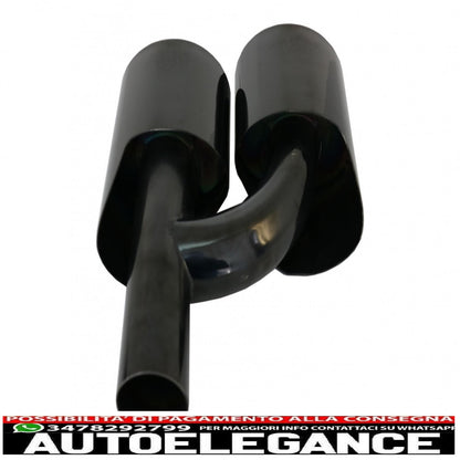 Black exhaust tips suitable for mercedes c class e class s class cls sl slk w204 w211 w221 w219 e63 c63 design