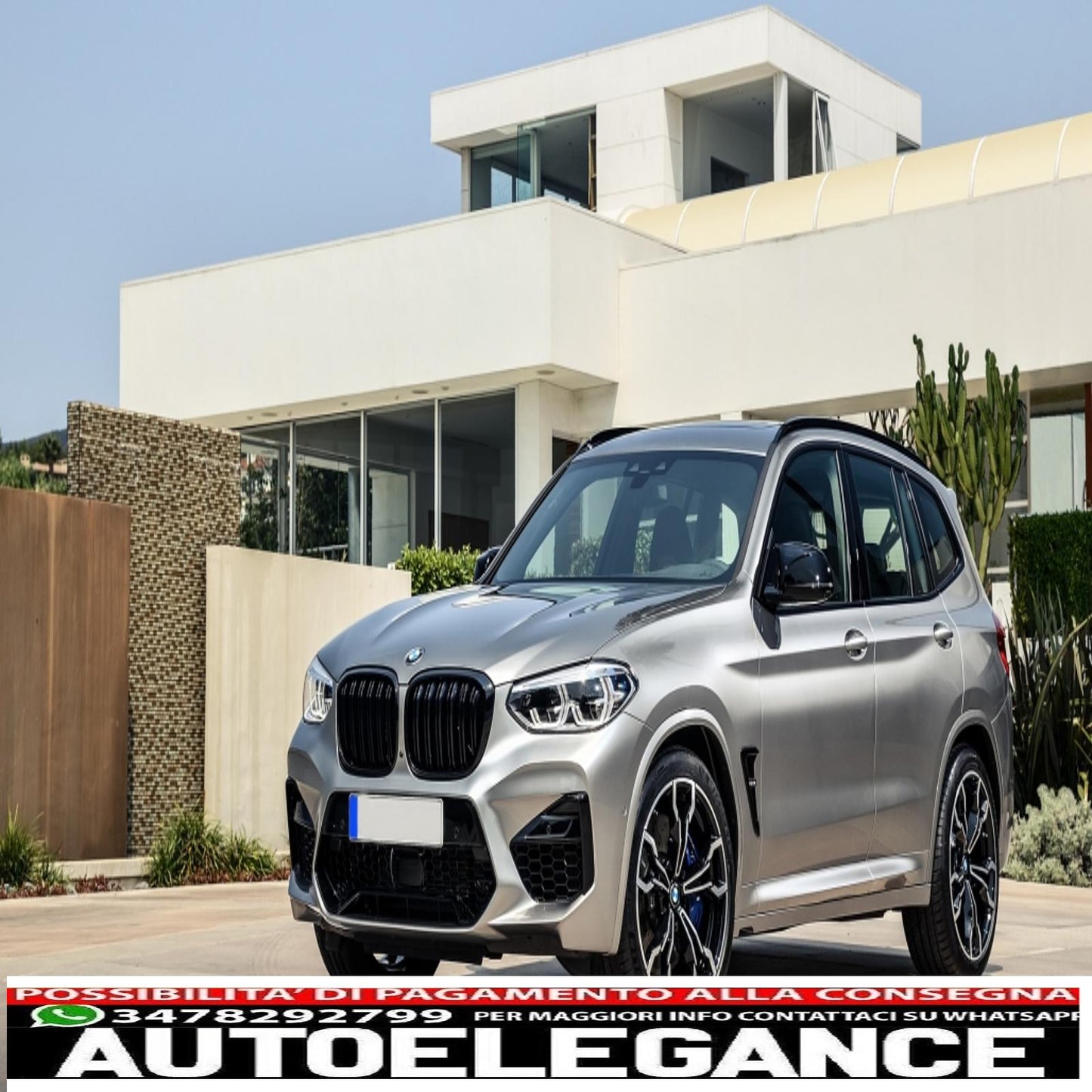 paraurti anteriore adatto per bmw x3 g01 (2017-up) x4 g02 (2018-up) m tech design