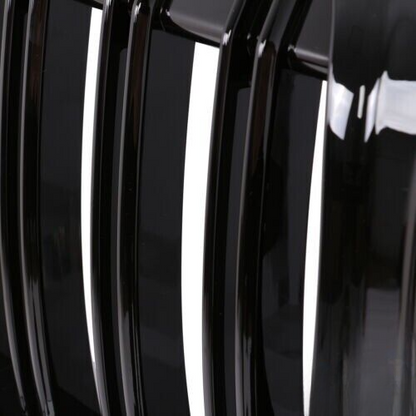 GRIGLIA ADATTA PER BMW X1 F48 2019-2022 DOPPIA FASCIA LOOK NERO LUCIDA