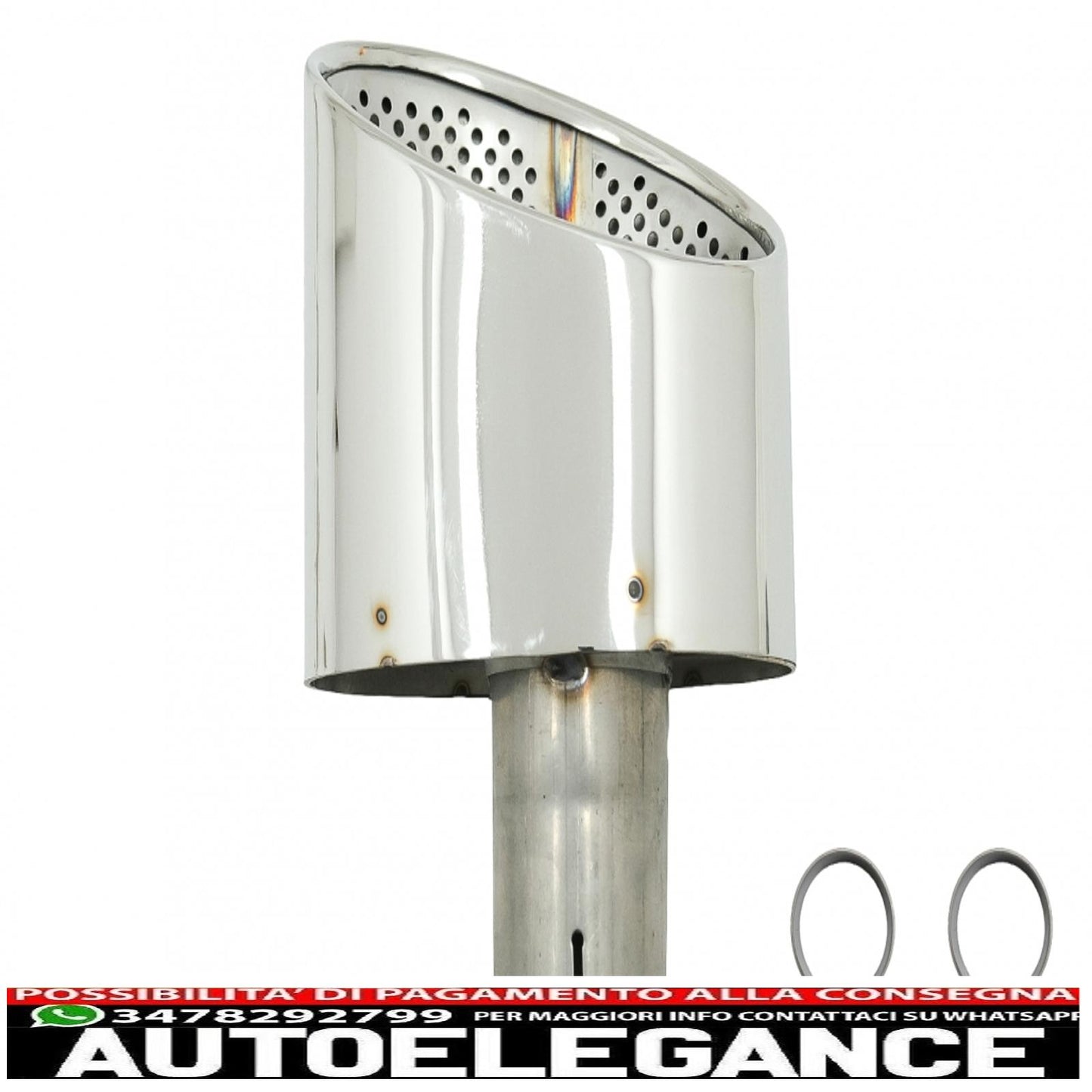 Exhaust tips exhaust tips suitable for audi a4 b9 (2016-2019) a5 f5 (2017-2019) chrome 
