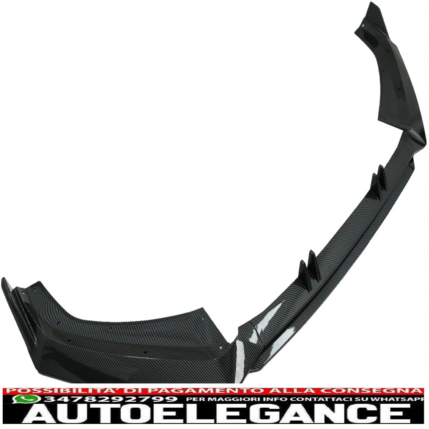 Spoiler aggiuntivo per paraurti anteriore adatto per audi a4 b9 8w s-line (2016-2018) carbon look