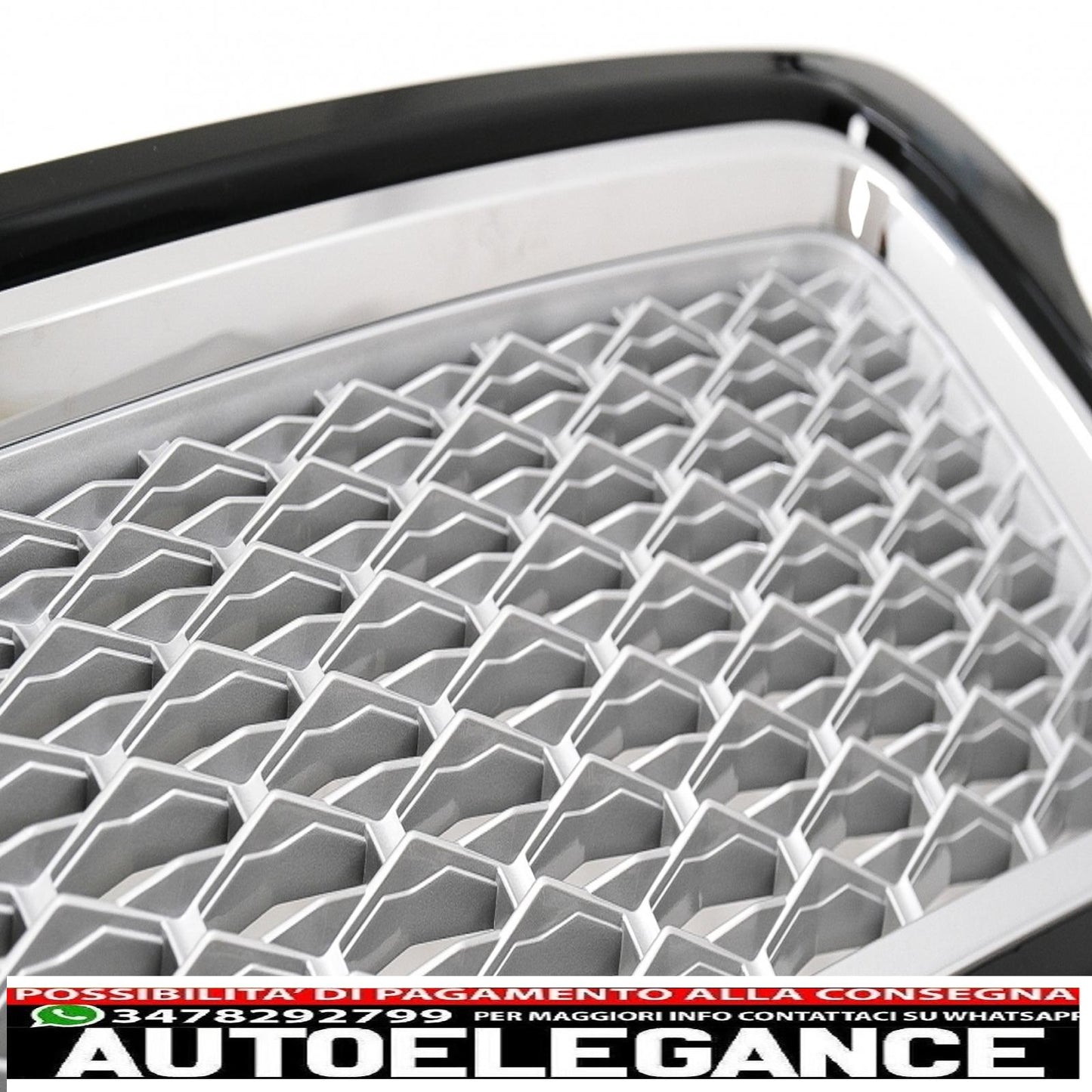 center grille suitable for land rover vogue l322 iii (2010-2012) black silver autobiography supercharged edition
