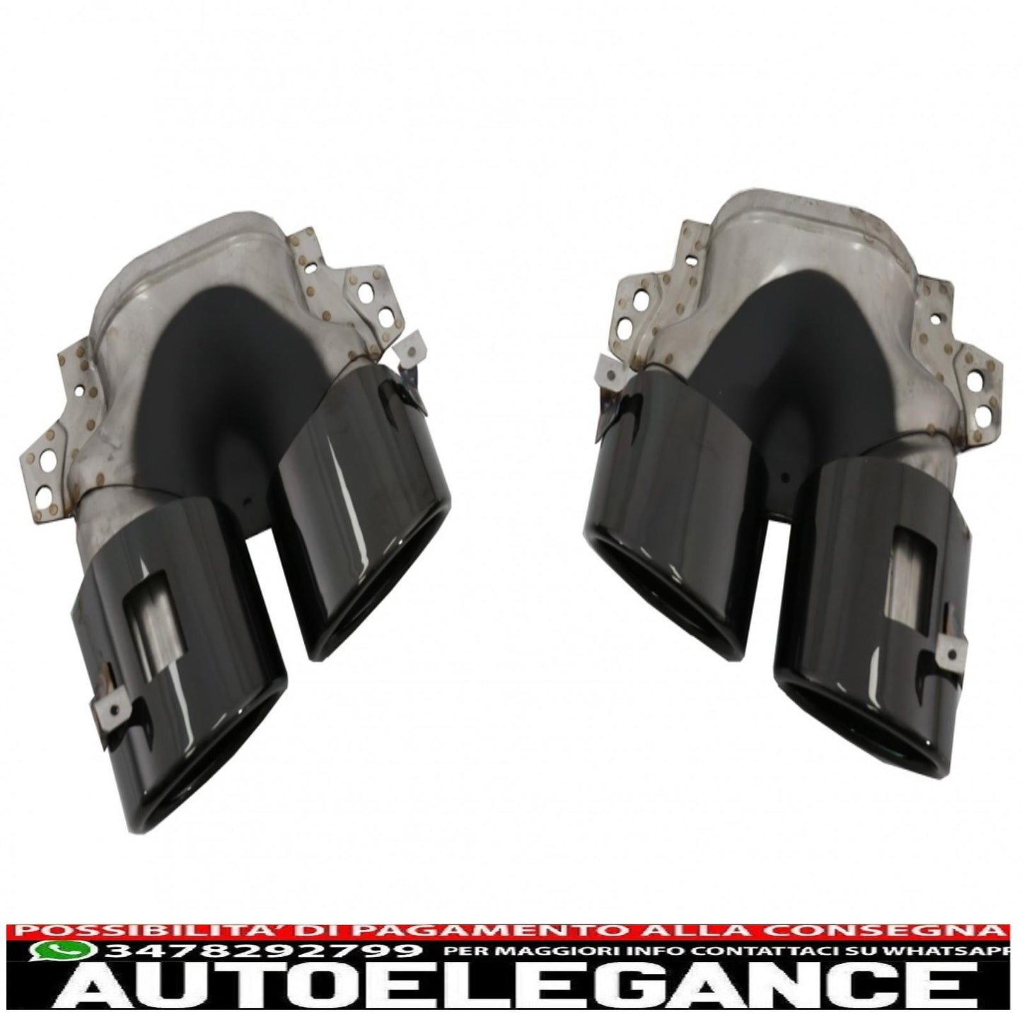 Rear bumper valance diffuser suitable for mercedes a class v177 sedan (2018-up) black exhaust