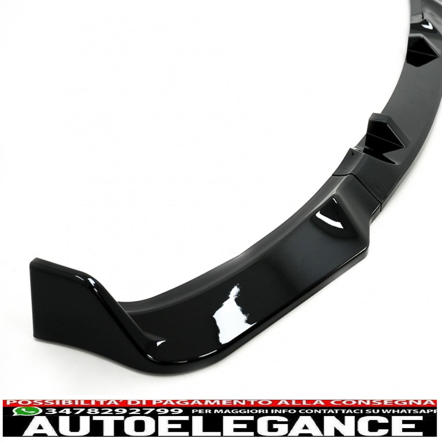Front bumper additional spoiler suitable for BMW 3 Series E90 E91 Non LCI (2004-2008) Limousine Touring Piano Black 