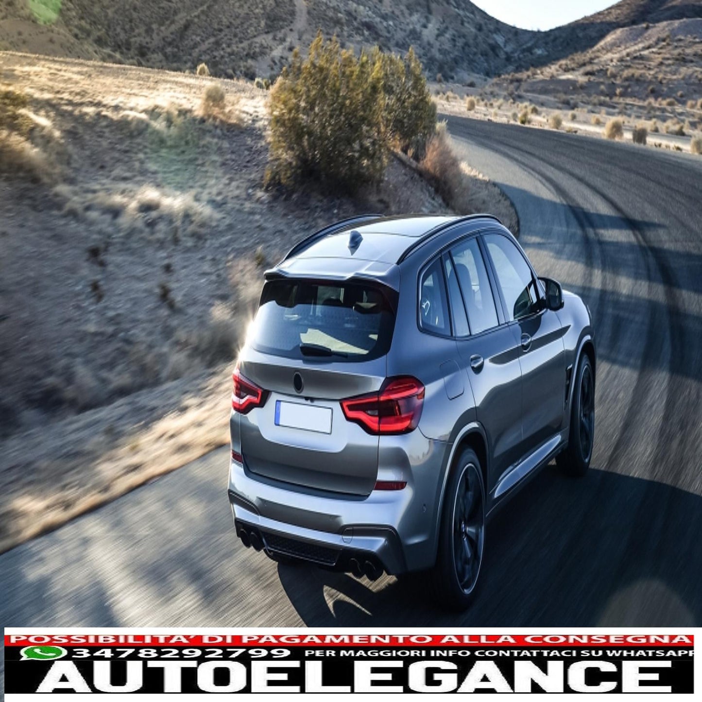 roof spoiler suitable for bmw x3 g01 (2017-up) bk style piano black