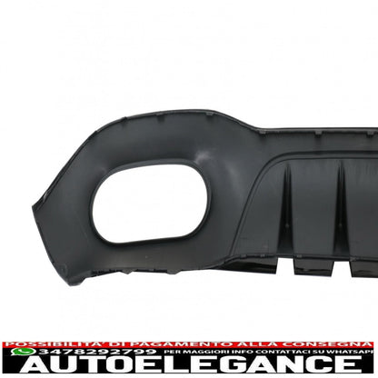 rear diffuser with front side air intakes and side fins suitable for mercedes a-class v177 sedan (2018-up) black exhaust 