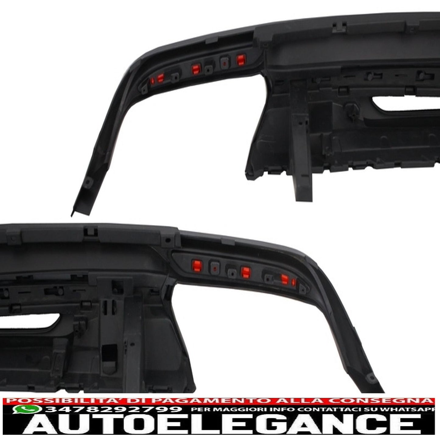 body kit suitable for mercedes s class w222 sport line package (2013-06.2017) s63 design with black exhaust tips