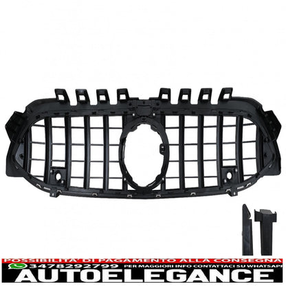 central grille suitable for mercedes a-class w177 hatchback v177 sedan (04.2018-up) gt-r design panamericana black