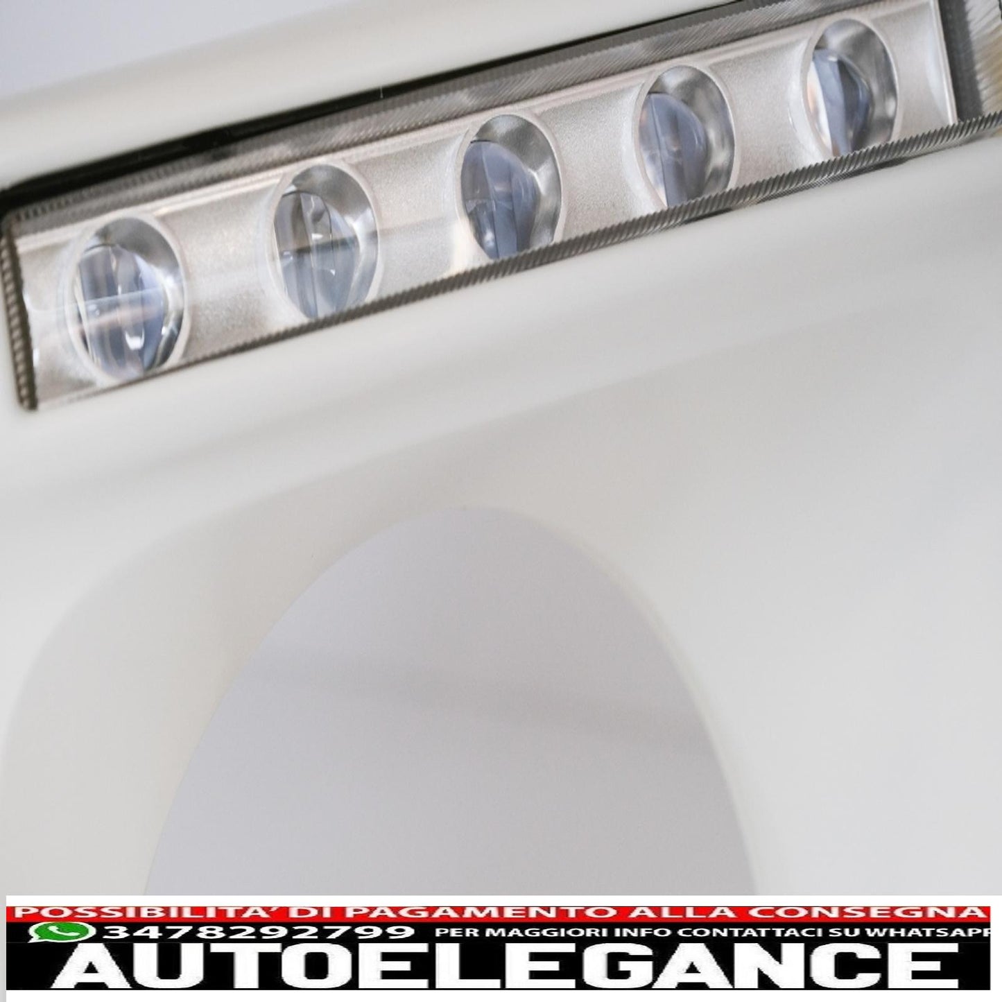 Copri fari con led drl luci di marcia diurna adatti per mercedes classe g w463 (1989-up) g65 design cromato AUTOELEGANCERICAMBI