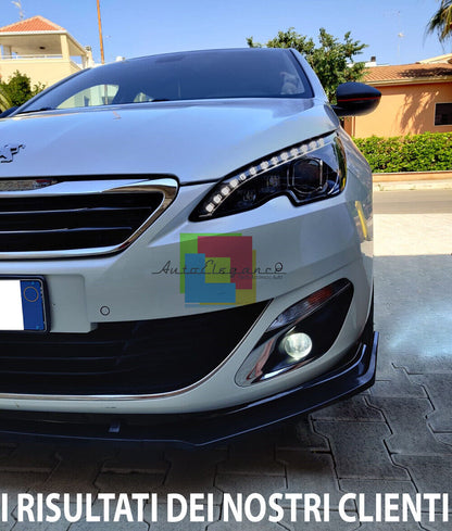 SPLITTER PER PEUGEOT 308 II LAMA SOTTO PARAURTI ANTERIORE IN ABS LOOK SPORTIVO