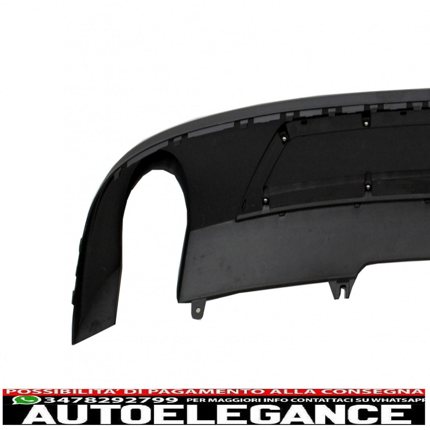 Diffusore mantovana per paraurti posteriore adatto per audi a4 b9 8w berlina avant (2016-2018) design sportivo per edizione standard
